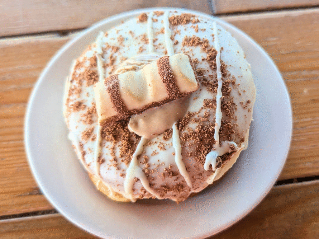 A kinder Bueno Doughnut from Coffee Boy 